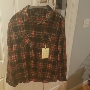 Baggy soft red plaid flannel